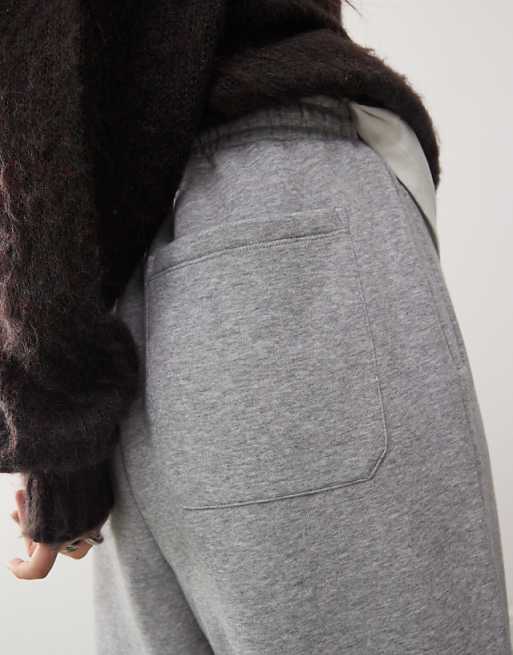Reclaimed Vintage Wide Leg Joggers In Grey Marl