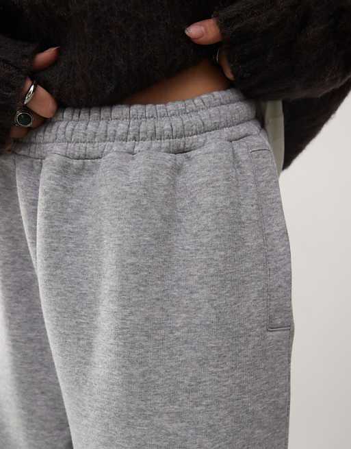 Reclaimed Vintage Wide Leg Joggers In Grey Marl