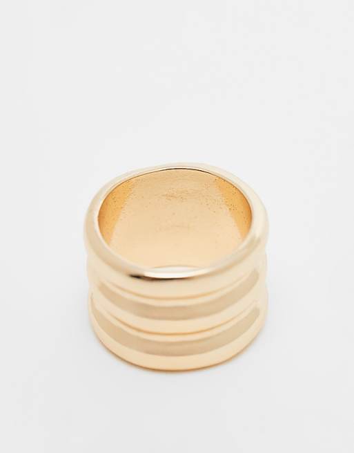 Reclaimed Vintage wrap ring in gold