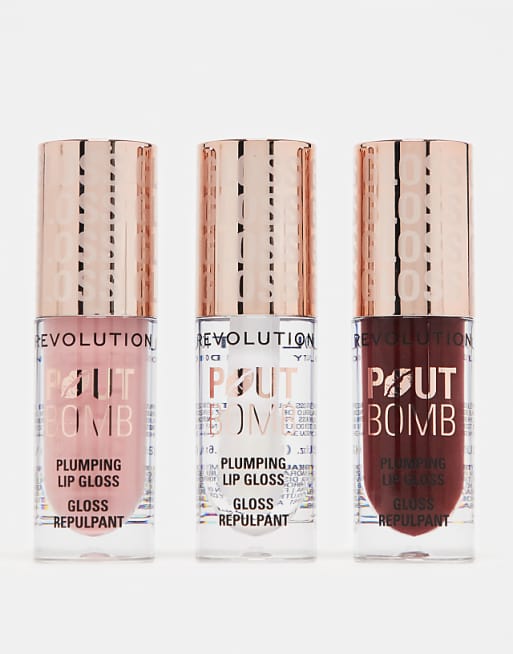 Revolution Pout Bomb Plumping Lip Trio - 16% Saving