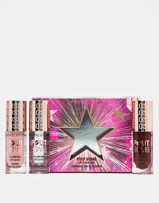 Revolution Pout Bomb Plumping Lip Trio - 16% Saving