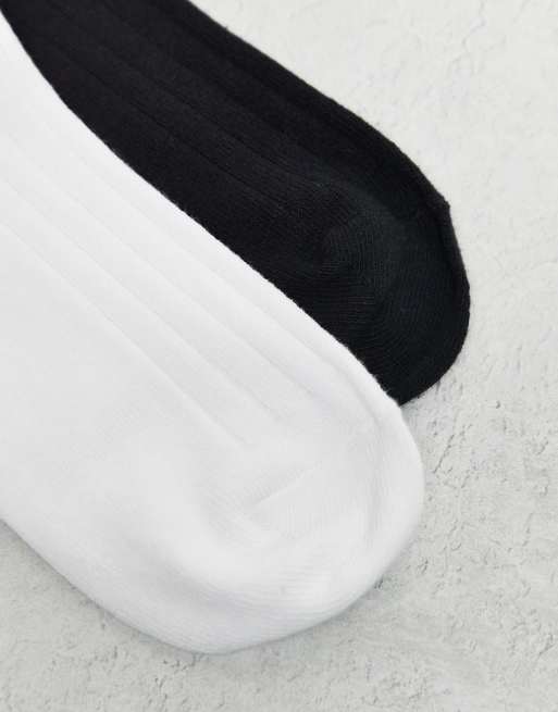 Santa Cruz 2 Pack Lettuce Trim Logo Socks In Black And White