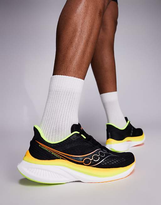 Saucony Endorphin Speed 5 Running Trainers In Black And Yellow
