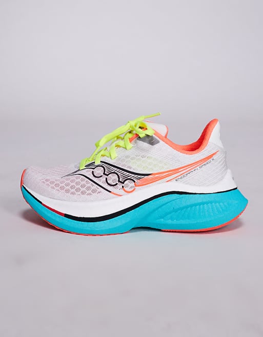 Saucony Endorphin Speed 5 Running Trainers In White And Mutant