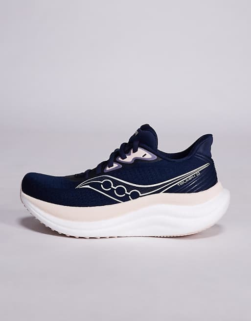 Saucony Triumph 23 Running Trainers In Navy And Cameo