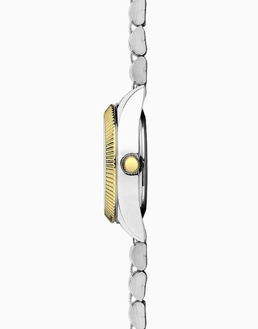 Sekonda Francis 26mm Round Two Tone Watch In Silver