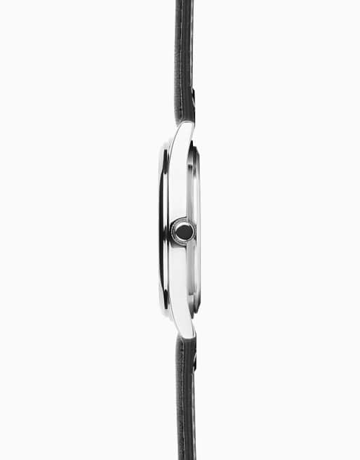 Sekonda Sekonda Evans 38mm Round Silver Watch In Black
