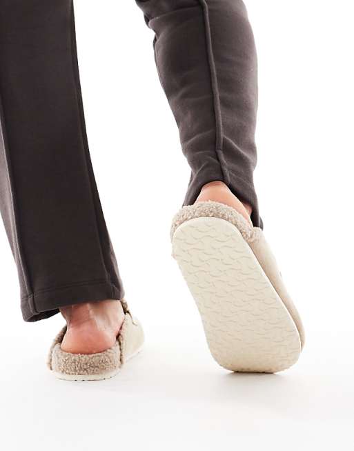 SEQWL Soda Fur Lined Mules In Taupe
