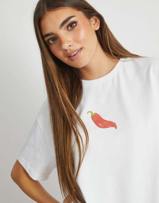 Skinnydip Chilli Please T-shirt In White