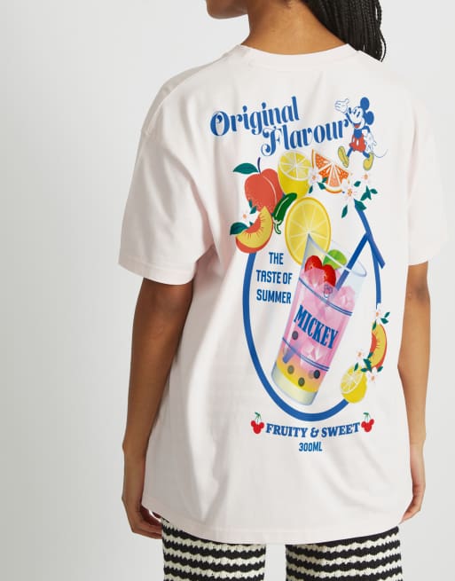 Skinnydip Disney Mickey Spritz T-shirt In Pink