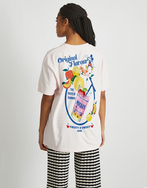Skinnydip Disney mickey spritz t-shirt in pink