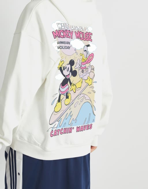 Skinnydip Disney Mickey Surf Hoodie In White