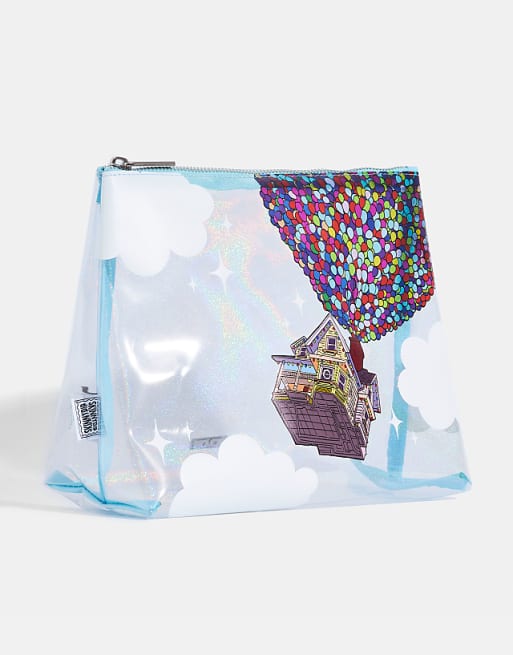 Skinnydip Disney up balloon house wash bag in holographic