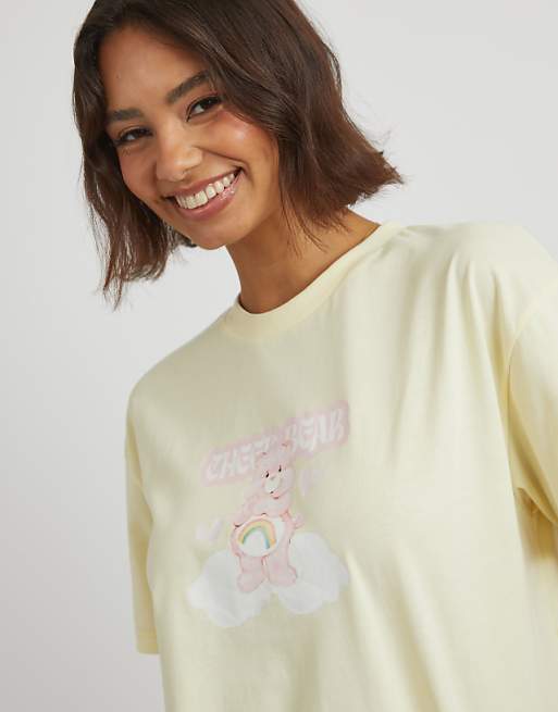 Skinnydip London Care Bears Cheer Bear T-shirt In Yellow