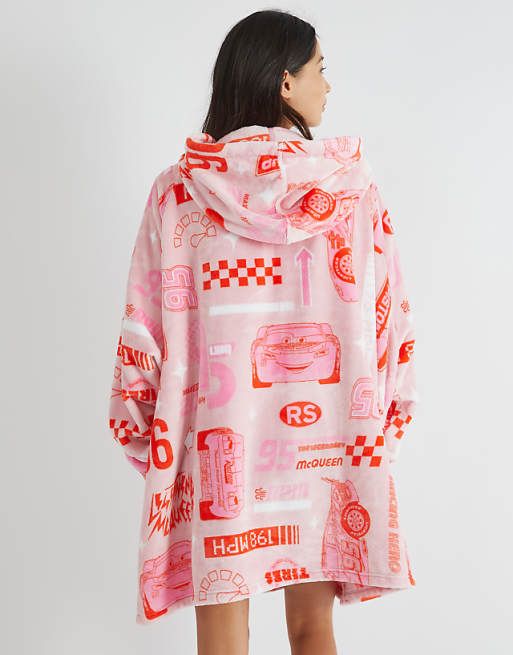 Skinnydip London Cars Pink Blanket Hoodie In Pink