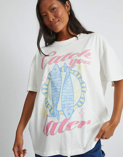 Skinnydip London Catch You Later T-shirt In White