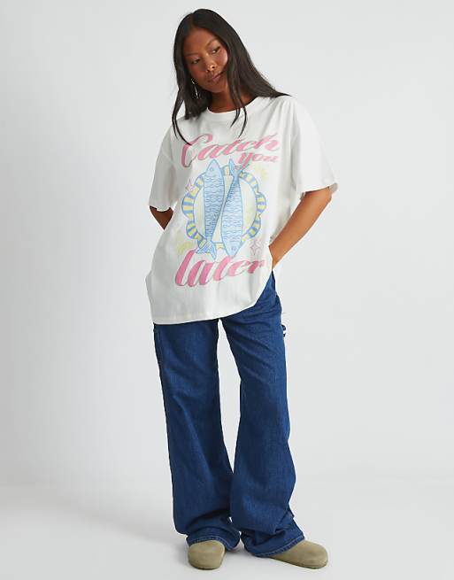 Skinnydip London Catch You Later T-shirt In White