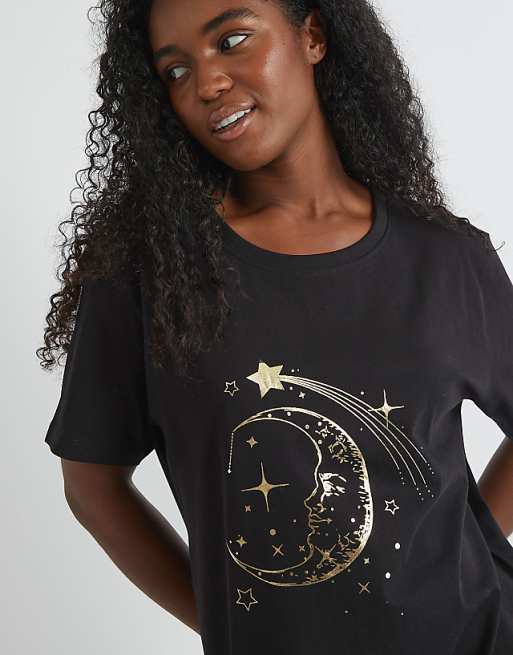 Skinnydip London Celestial Night Dress In Black