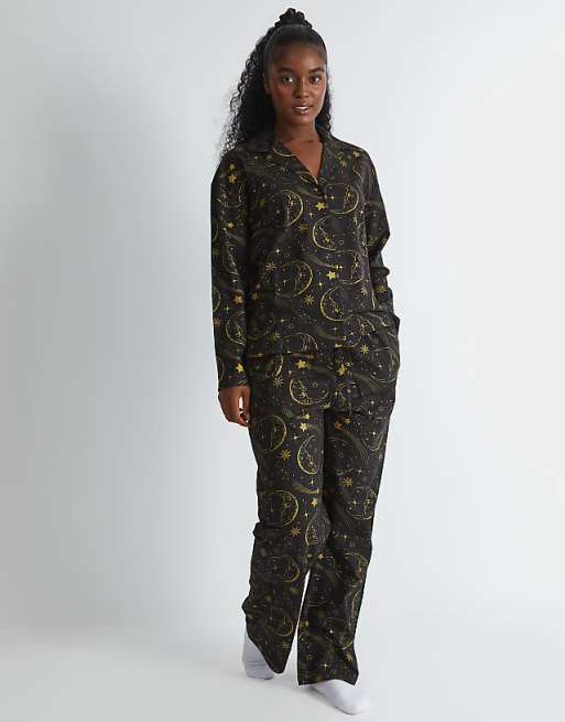 Skinnydip London Celestial Pyjama Set In Black