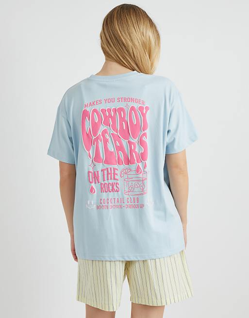 Skinnydip london cowboy tears t-shirt in blue