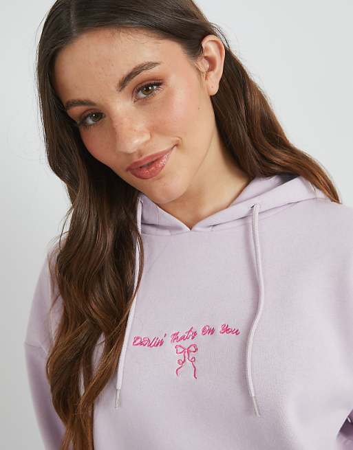 Skinnydip London Darlin That's On You Hoodie In Lilac