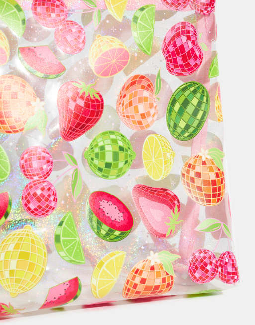 Skinnydip London Disco Fruit Salad Wash Bag In Pink