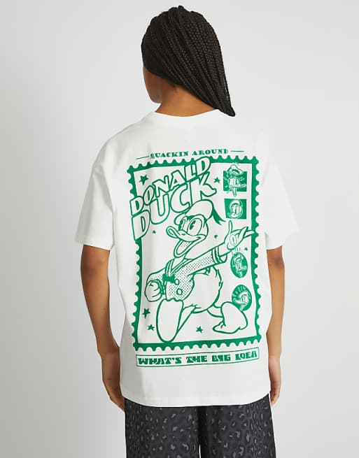 Skinnydip london disney donald duck poster t-shirt in white