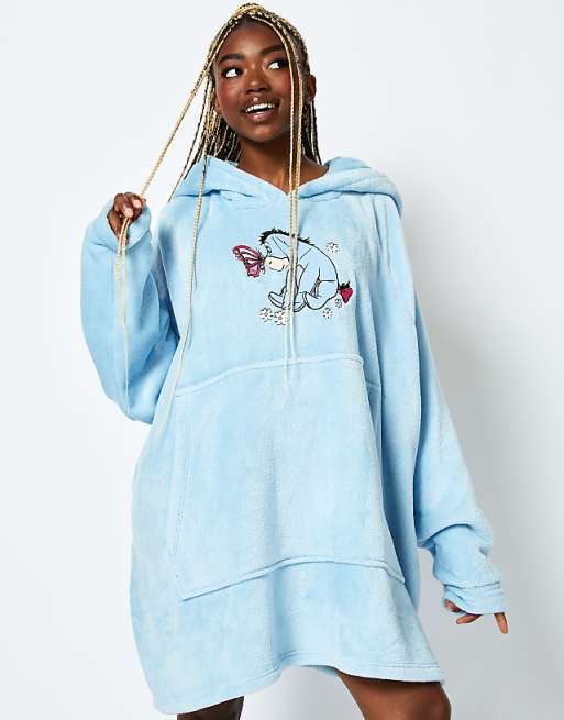 Skinnydip london disney eeyore blanket hoodie in blue