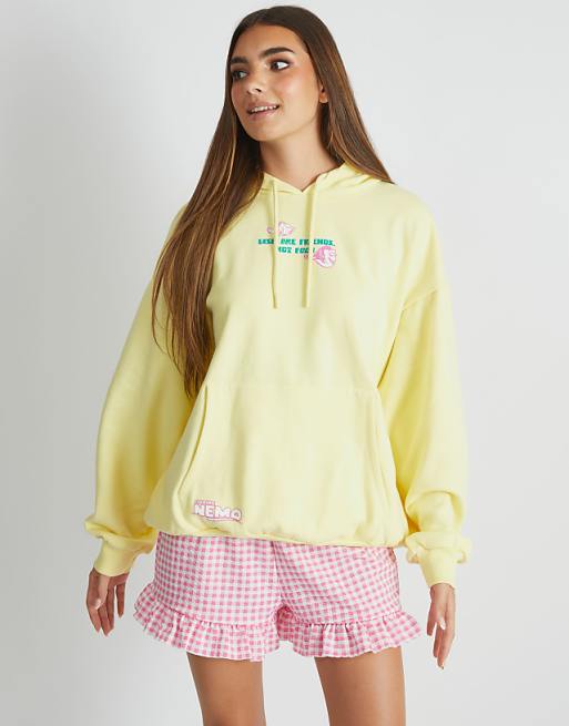Skinnydip London Disney Finding Nemo Just Keep Swimming Hoodie In Yellow