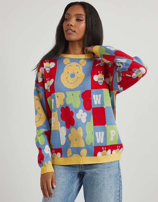Skinnydip london disney winnie the pooh knitted jumper in yellow