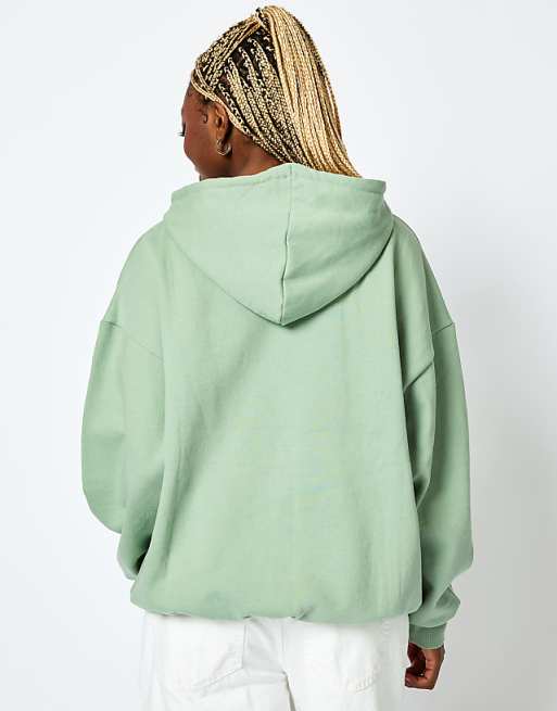 Skinnydip London Distracted Hoodie In Sage Green