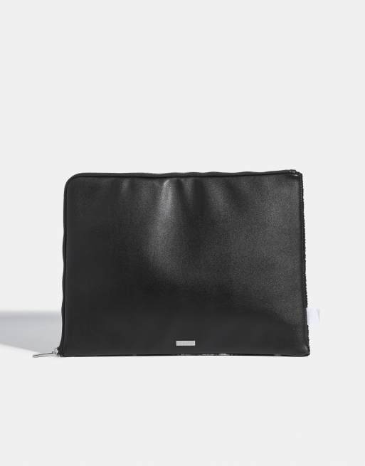 Skinnydip London Ditsy Heart Fuzzy Laptop Case 14"""" In Black
