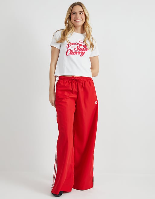 Skinnydip london don't be a sour cherry baby tee in white