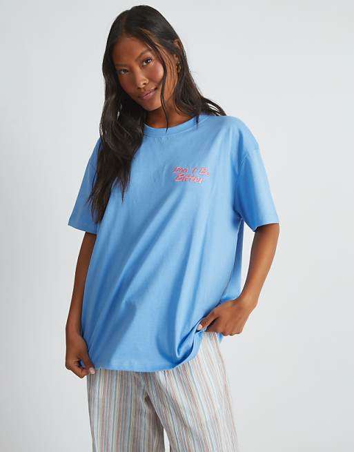 Skinnydip London Dont Be Bitter Blue T-shirt In Blue
