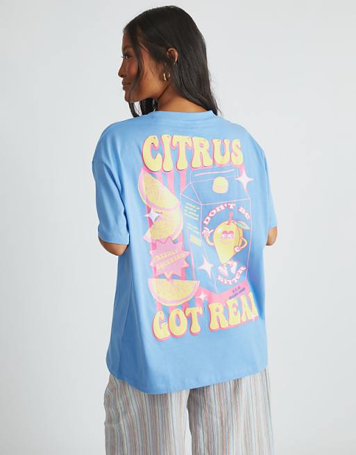 Skinnydip london dont be bitter blue t-shirt in blue