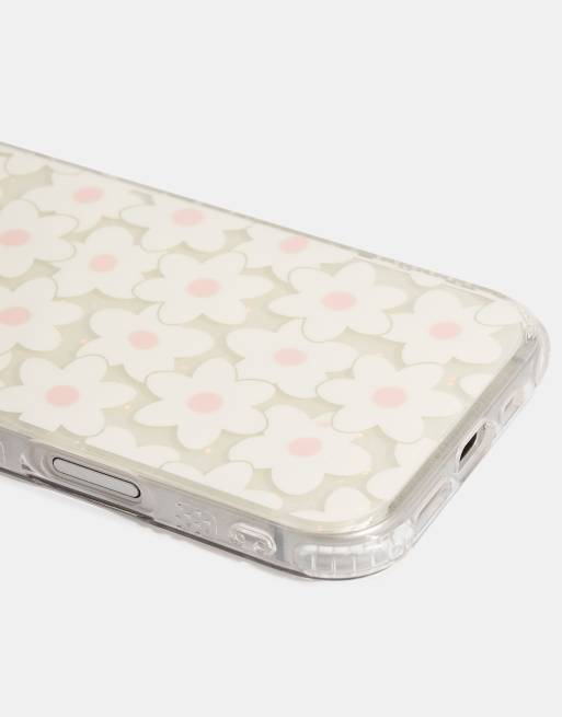 Skinnydip London Ecru Multi Flower Iphone Case In Pink