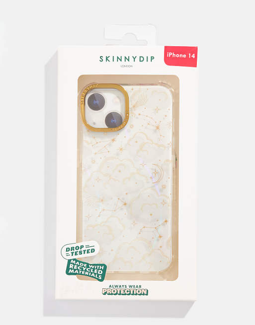 Skinnydip london gold celestial cloud shock iphone case in gold