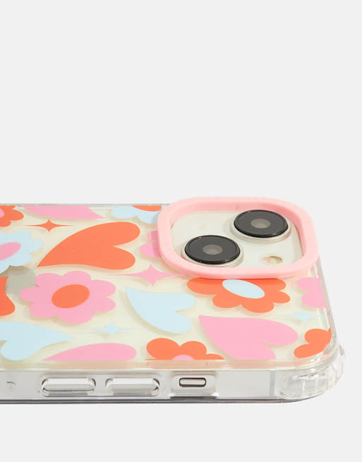 Skinnydip London Groovy Flower Heart Shock IPhone Case