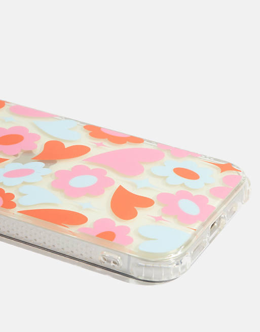 Skinnydip London Groovy Flower Heart Shock IPhone Case