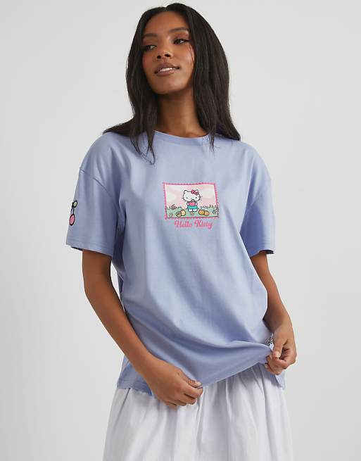 Skinnydip London Hello Kitty Fresh & Delicious T-shirt In Purple