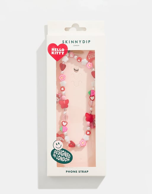 Skinnydip london hello kitty & friends beaded strap in red