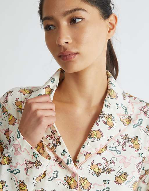 Skinnydip London Jaq & Gus Pyjama Set In Ecru In White