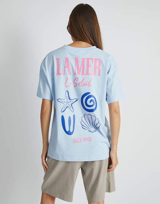 Skinnydip london la mer t-shirt in blue