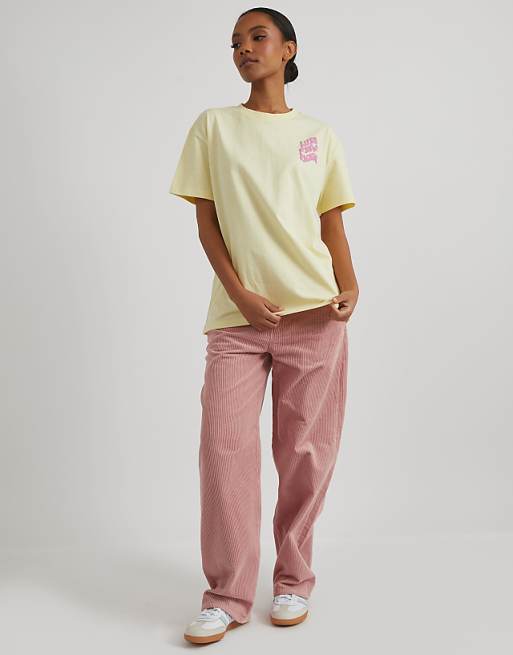 Skinnydip London Life's No Picnic T-shirt In Buttermilk In Yellow