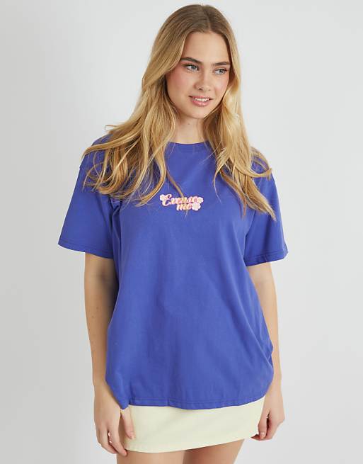 Skinnydip London Looks Like You Love Me T-shirt In Navy