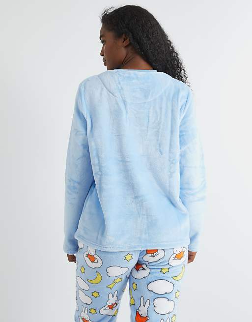 Skinnydip London Miffy Cloud Fleece Pyjama Set In Blue