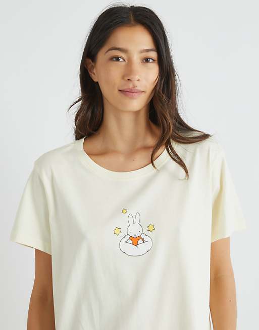 Skinnydip London Miffy Cloud Night Dress In Ecru In Pink