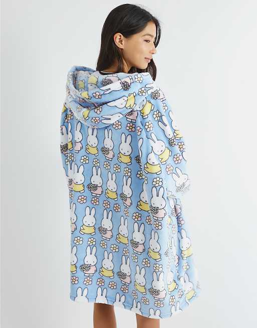 Skinnydip London Miffy Flower Blanket Hoodie In Blue