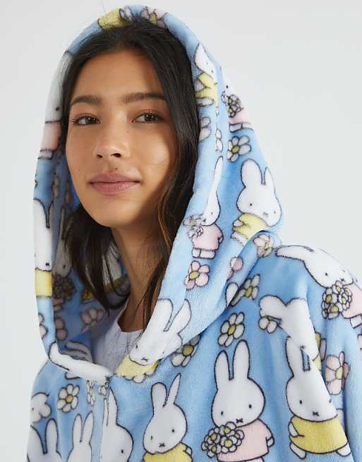 Skinnydip London Miffy Flower Blanket Hoodie In Blue