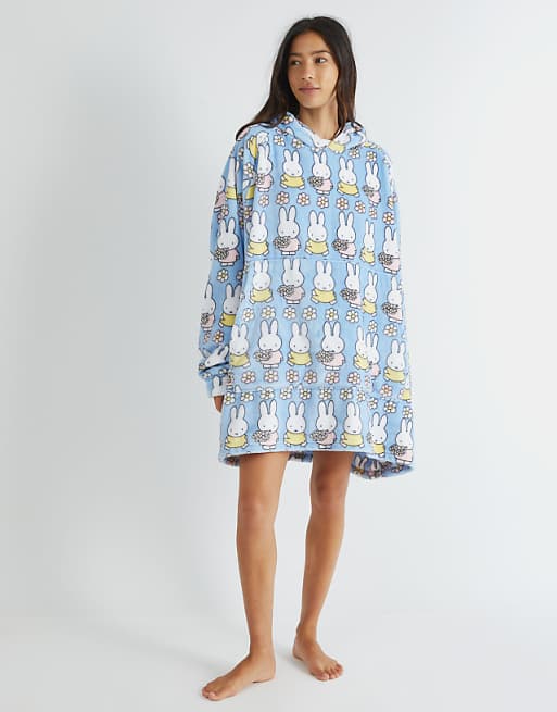 Skinnydip London Miffy Flower Blanket Hoodie In Blue